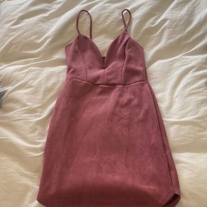 Body con women pink deep v dress